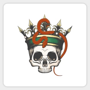 Skull in Crown and Snake Sticker